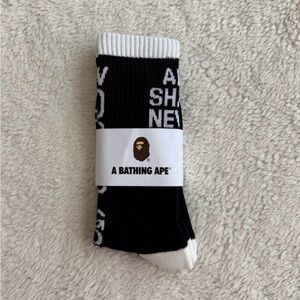 Men’s A Bathing Ape Socks, BAPE, World Gone Mad Bape, NWT